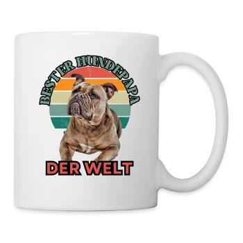 BEST DOG DAD Bulldog Dog Dogs Vieux Anglais - Mug blanc - blanc - Droite