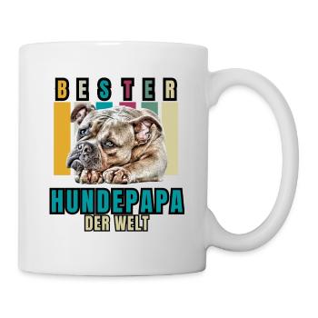 BEST DOG DAD Bulldog Dog Dogs Vieux Anglais - Mug blanc - blanc - Droite