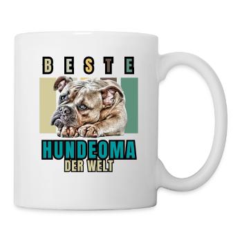 BESTE HUNDEOMA Bulldogge Hund Hunde - Tasse - Weiß - Rechts