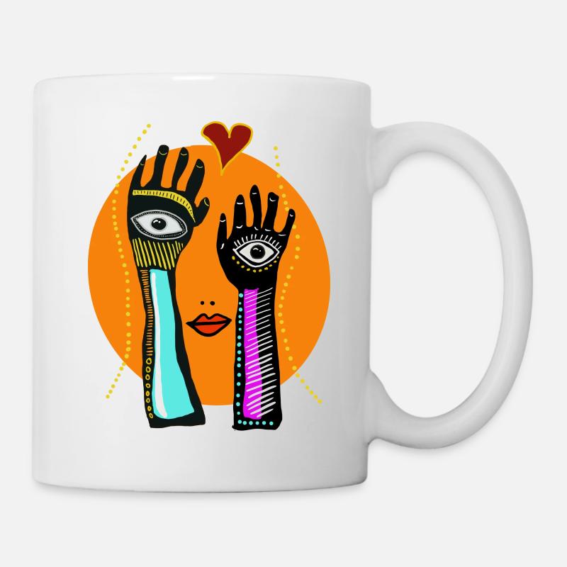 Auge Nase Mund - Tasse - Weiß