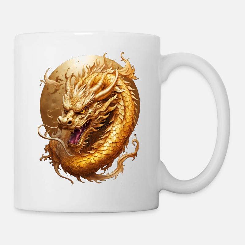 Golden Dragon - Mug - white