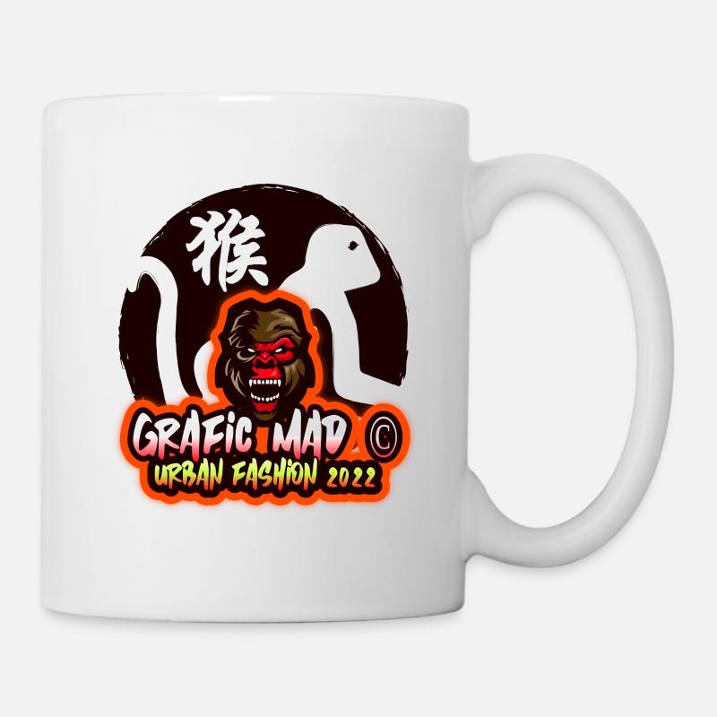 MAD GORILLA - Mug - white