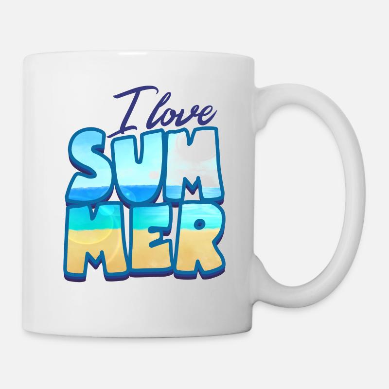 i love summer - Tasse - Weiß
