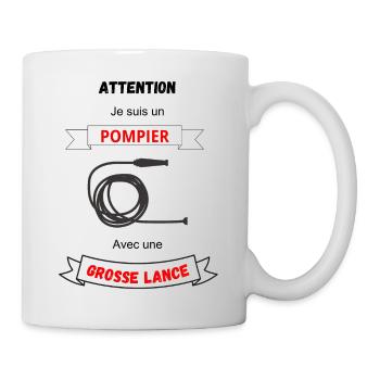 Je suis un Pompier - Mug blanc - blanc - Droite