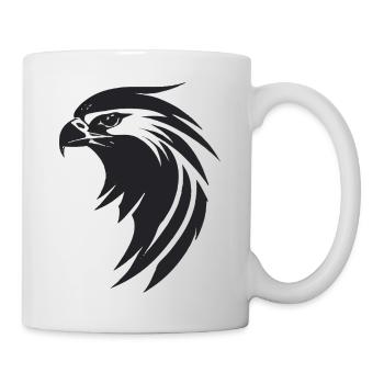 Adler Greifvogel Kopf - Tasse - Weiß - Rechts
