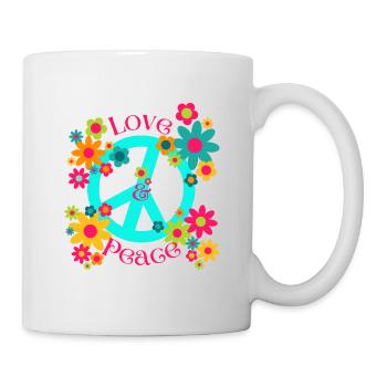 LOVE & PEACE - Tasse - Weiß - Rechts
