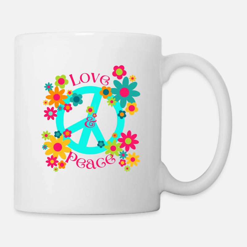 LOVE & PEACE - Tasse - Weiß