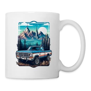 Vintage American and Sports Car - Mug - white - Right