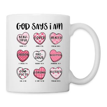Gott sagt, ich bin kostbar - Tasse - Weiß - Rechts