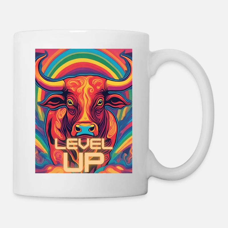 Bull Level Up - Tasse - Weiß