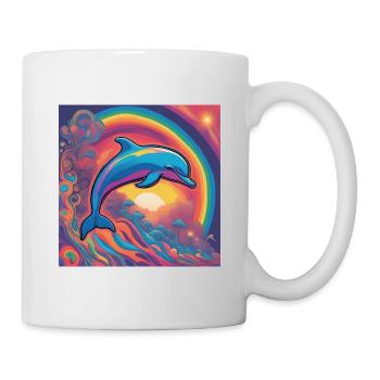 Delphin - Tasse - Weiß - Rechts