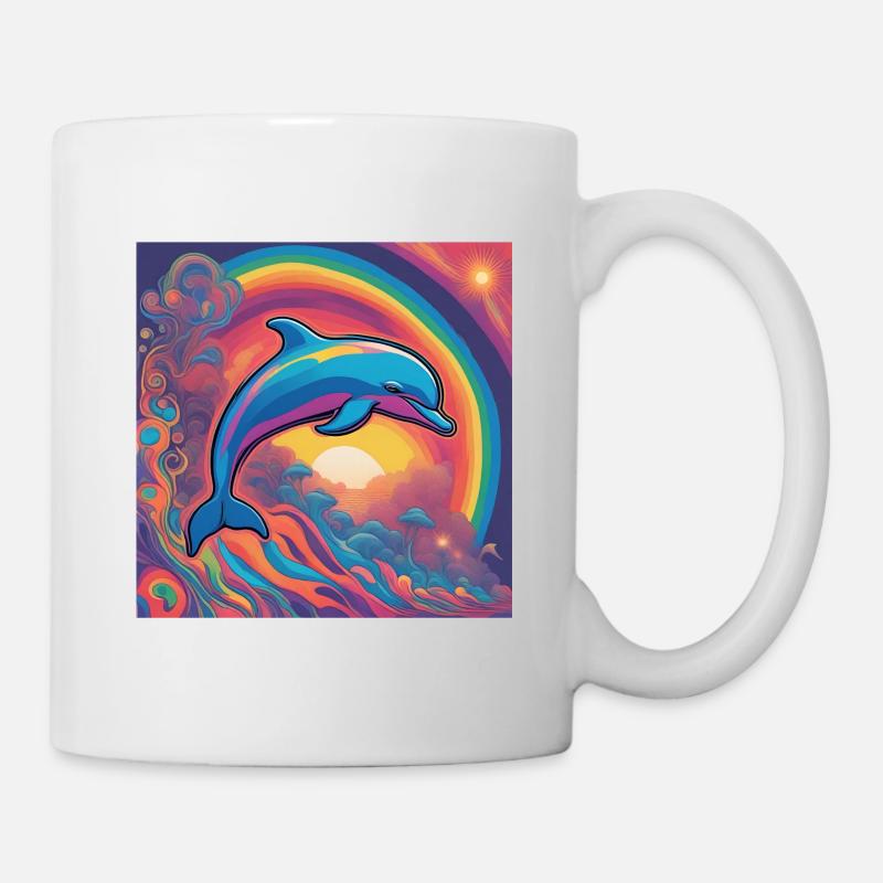 Delphin - Tasse - Weiß
