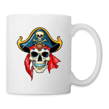 Pirate crâne - Mug blanc - blanc - Droite