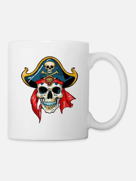 Skull Pirate - Mug - white