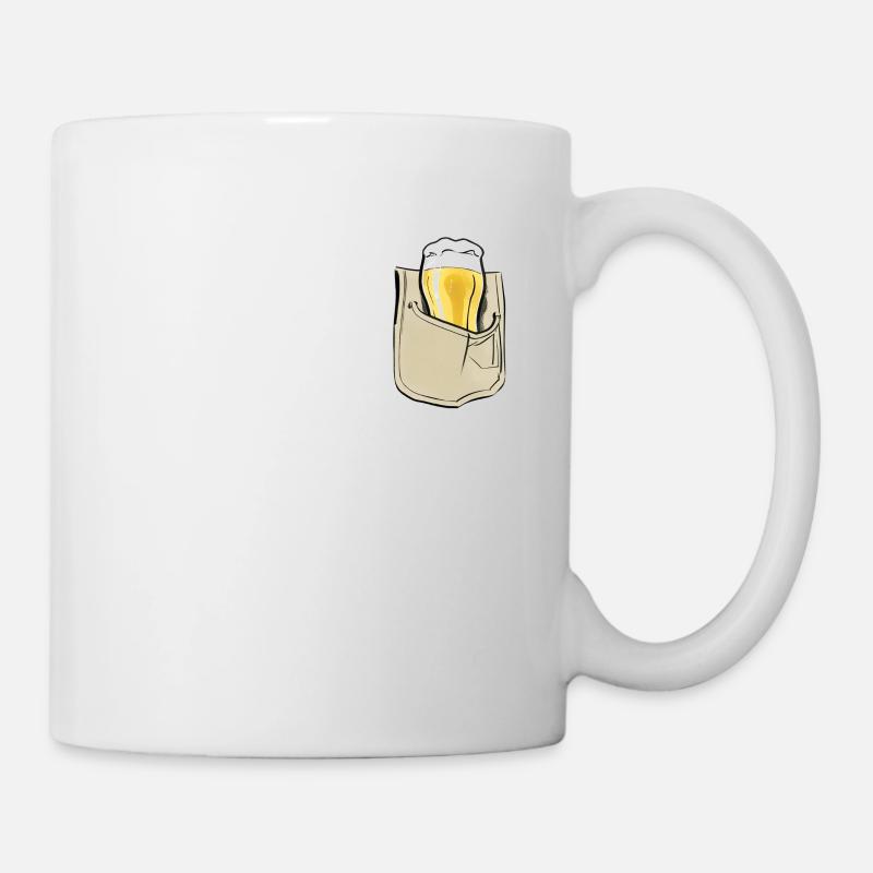 Bier Jackentasche - Tasse - Weiß