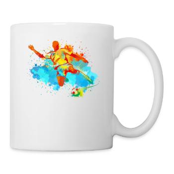 Paint Splash Soccer Football Top for Children Kids - Mug - white - Right