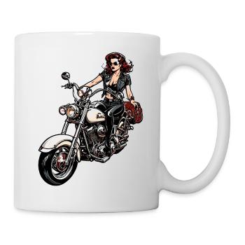 Logo moto / Moto / Deux-roues / Véhicule / Moteurs - Mug blanc - blanc - Droite
