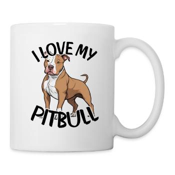 I love My Pitbull - Mug - white - Right