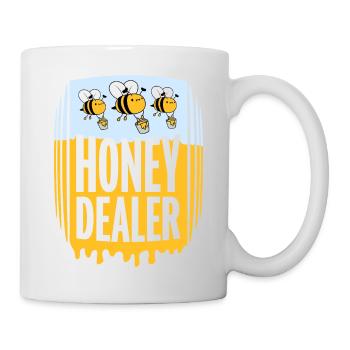Honey Dealer Honighändler Süße Bienen Imker Zitat - Tasse - Weiß - Rechts