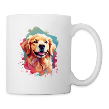 Niedlicher Golden Retriever Hund - Tasse - Weiß - Rechts