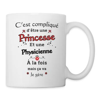 Princesse Physicienne - Mug blanc - blanc - Droite
