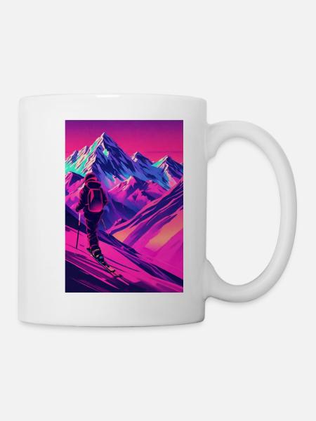 Skifahren - Tasse - Weiß
