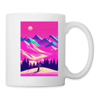 Skifahren - Tasse - Weiß - Rechts