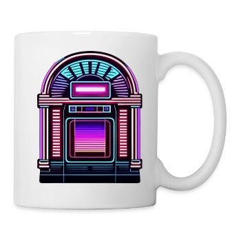 Jukebox / Musikautomat / Retro / 50er Jahre - Tasse - Weiß - Rechts