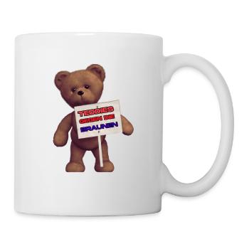 Teddies gegen die Braunen! - Tasse - Weiß - Rechts