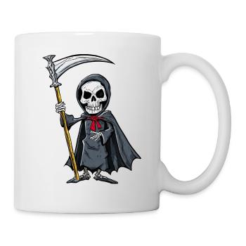 der kleine Tod persönlich- Sensemann - Tasse - Weiß - Rechts