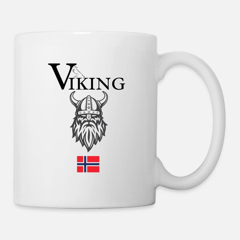 Viking Wikinger T-Shirt Norwegen - Tasse - Weiß