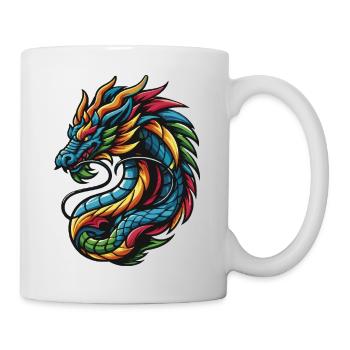 Dragon chinois coloré - Mug blanc - blanc - Droite