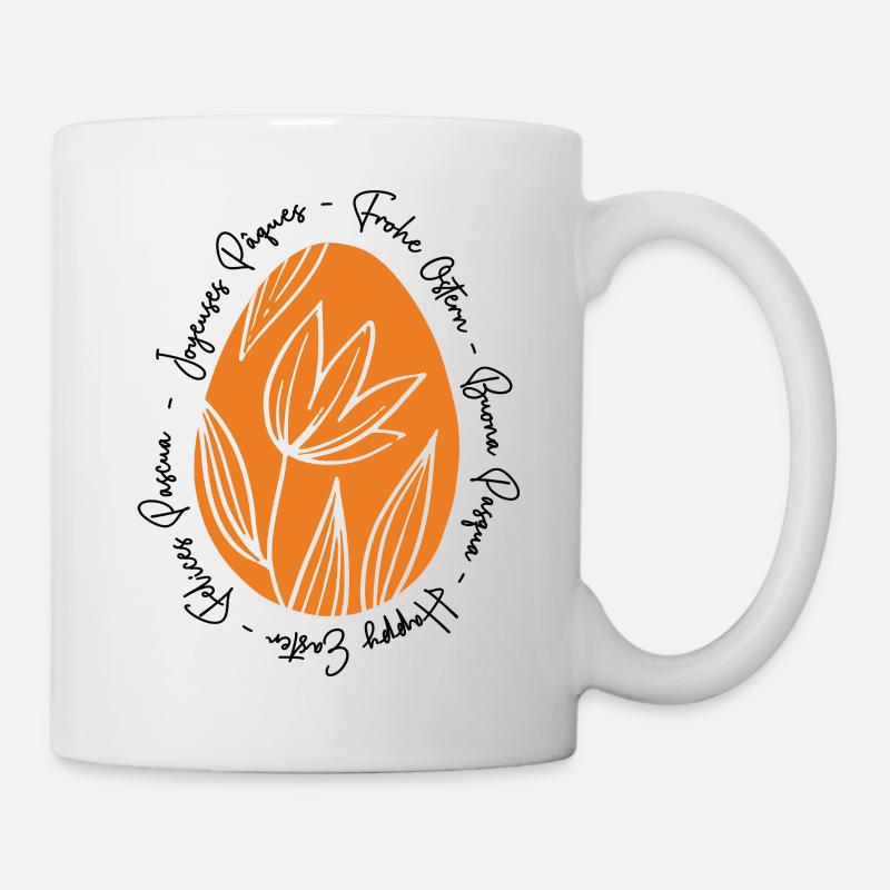 Osterei Happy Easter Frohe Ostern Ostergeschenk - Tasse - Weiß