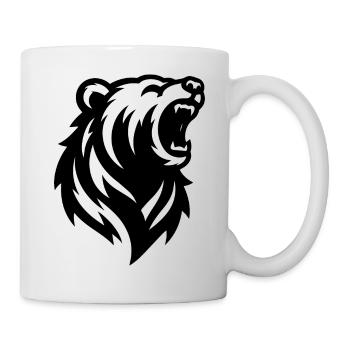 Un gros ours rugissant - Mug blanc - blanc - Droite