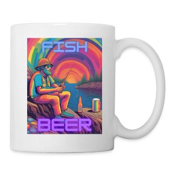 Fish & Beer - Tasse - Weiß - Rechts
