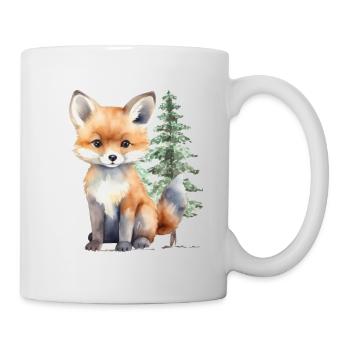 Fuchs im Wald - Tasse - Weiß - Rechts