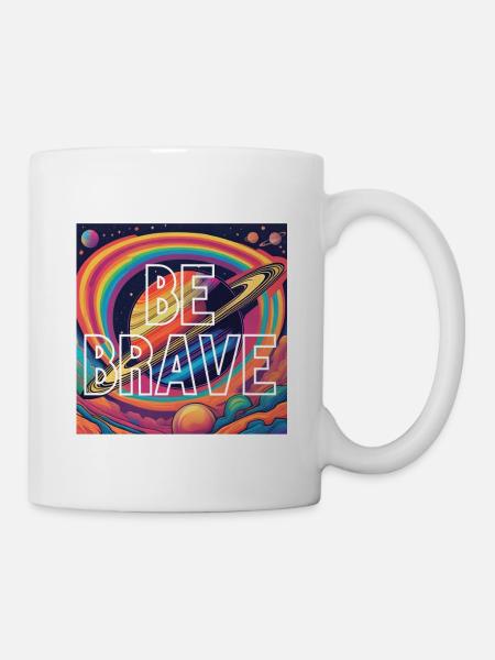 Saturn be Brave - Tasse - Weiß