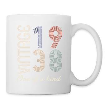 86th Birthday 1938 - Vintage Retro Gift Idea - Mug - white - Right