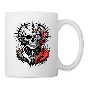 Cyborg Skull // Skull // Metal FS0001 - Mug - white - Right