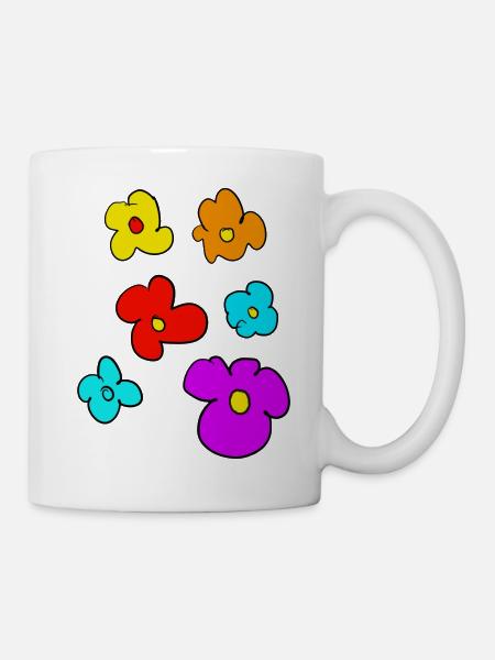 blumen - Tasse - Weiß