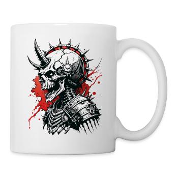 Samurai Skull // Totenkopf Samurai / Japan FS0011 - Tasse - Weiß - Rechts