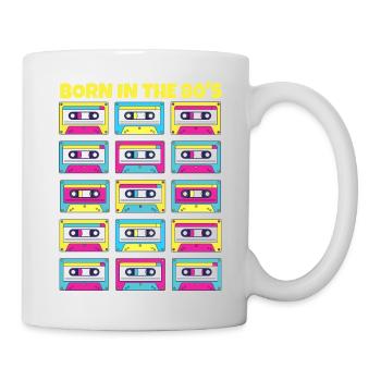 Né dans les années 80 Cadeau original cassette classique - Mug blanc - blanc - Droite