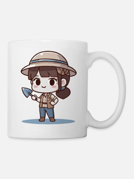 Archéologue Chibi - Mug blanc - blanc
