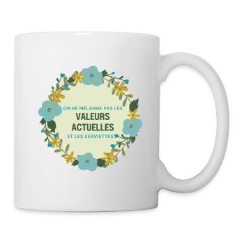 Current Values and Towels - Mug - white - Right