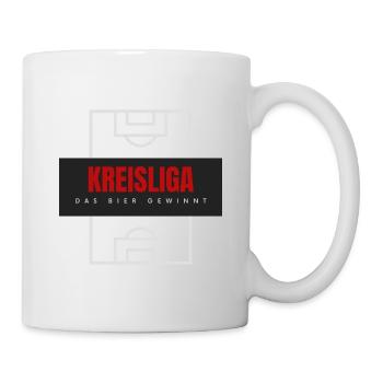 Kreisliga Das Bier gewinnt - Tasse - Weiß - Rechts