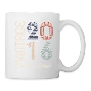8th Anniversary 2016 - Vintage Retro Gift Idea - Mug - white - Right