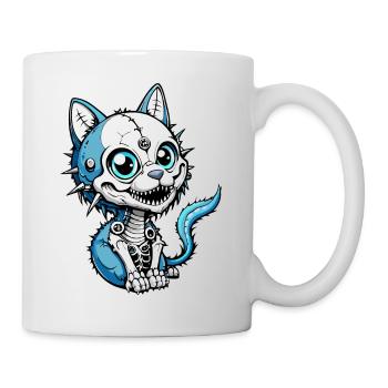 Polar Fox Skull // Totenkopf Polarfuchs FS0046 - Tasse - Weiß - Rechts