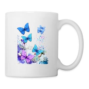 Papillons - Mug blanc - blanc - Droite