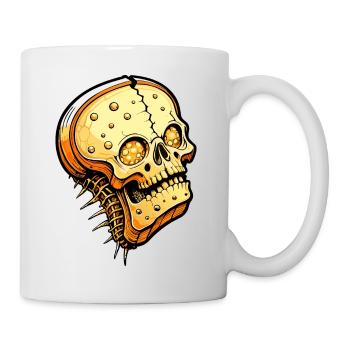 Toast Skull // Totenkopf Toastbrot // Food FS0095 - Tasse - Weiß - Rechts
