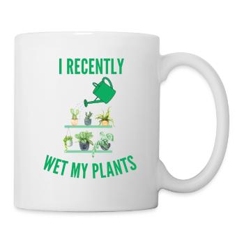 I Wet My Plants Funny Gardening Gardeners - Mug - white - Right